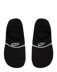 Nike Two Pack Black Snkr No Show Socks