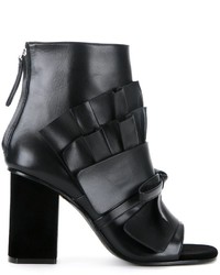 Emilio Pucci Pleated Detail Ankle Boots