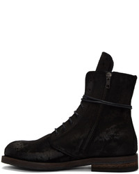 Ann Demeulemeester Black Lace Up Boots