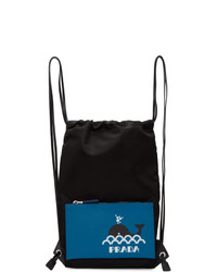 Prada Black Drawstring Backpack