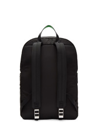 Prada Black Logo Patch Backpack