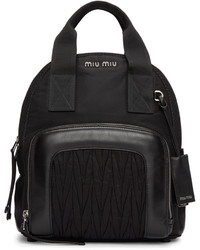 Miu Miu Black Nylon Matelass Backpack