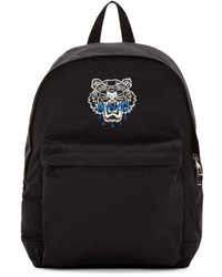 Kenzo Black Nylon Tiger Backpack