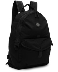 Stone Island Black Nylon Twill Backpack