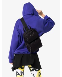 Prada Black One Shoulder Nylon Backpack