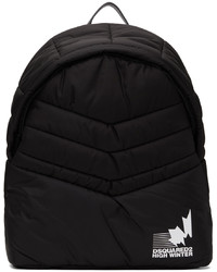 DSQUARED2 Black Padded Nylon Backpack