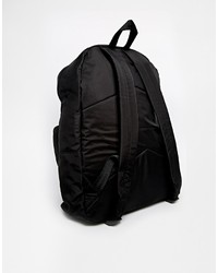 Asos Brand Clip Backpack In Black Nylon