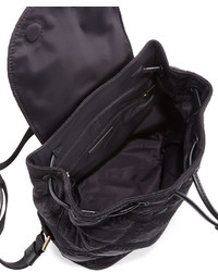 Tory Burch Flame Quilt Mini Backpack Black