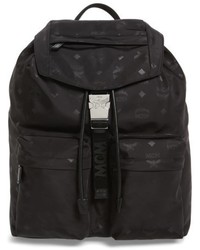 MCM Large Dieter Monogrammed Nylon Backpack