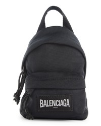 Balenciaga Logo Nylon Backpack Crossbody Bag