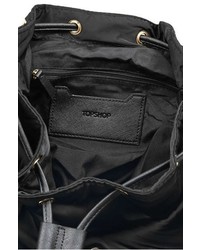 Topshop Nylon Backpack Black