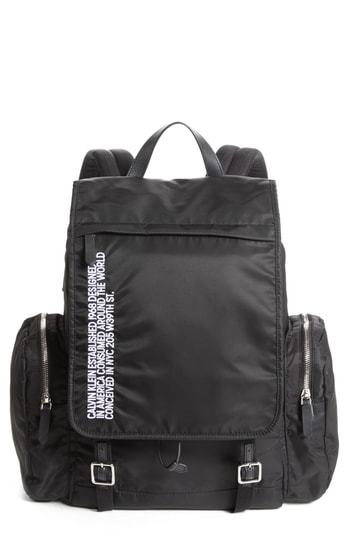 Calvin Klein 205W39nyc Nylon Flap Backpack, $419 | Nordstrom | Lookastic