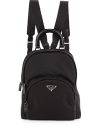 Prada Nylon Medium Dome Backpack Black