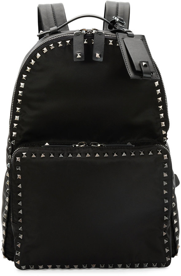 Valentino Rockstud Nylon Backpack Black, $2,695, Bergdorf Goodman