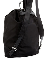 Prada Vela Medium Backpack Black