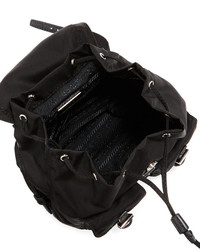 Prada Vela Mini Crossbody Backpack Bag Black