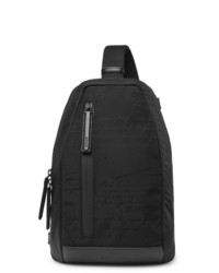Berluti Verso Scritto Leather Trimmed Printed Nylon And Mesh Backpack