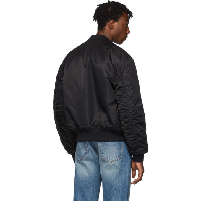 Acne Studios Acne S Black Makio Bomber Jacket, $650 | SSENSE | Lookastic