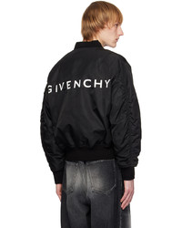 Givenchy Black Gathered Bomber Jacket