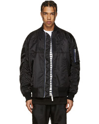 Sacai Black Ma 1 Bomber Jacket, $1,025 | SSENSE | Lookastic