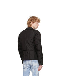 DSQUARED2 Black Nylon Biker Puffer Jacket