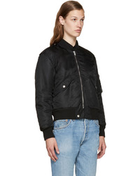 Saint Laurent Black Nylon Bomber Jacket