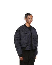 Julius Black Pocket Bomber Jacket