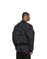 Julius Black Pocket Bomber Jacket