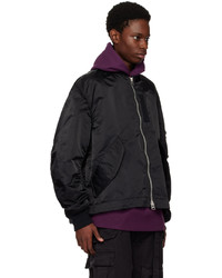 Sacai Black Relaxed Fit Bomber Jacket