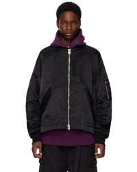 Sacai Black Relaxed Fit Bomber Jacket