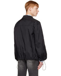 TheOpen Product Black String Bomber Jacket