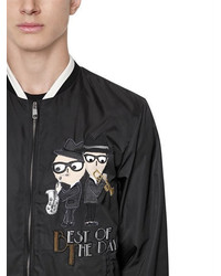 Dolce & Gabbana Musical Designers Nylon Bomber Jacket