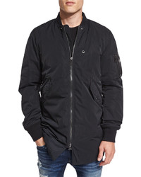 Diesel J Ubilee Nylon Bomber Shirt Jacket Black