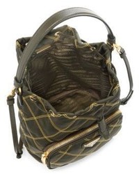 Prada Tessuto Impunturato Quilted Nylon Bucket Bag