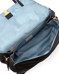 Prada Etiquette Large Nylon Flap Crossbody Bag