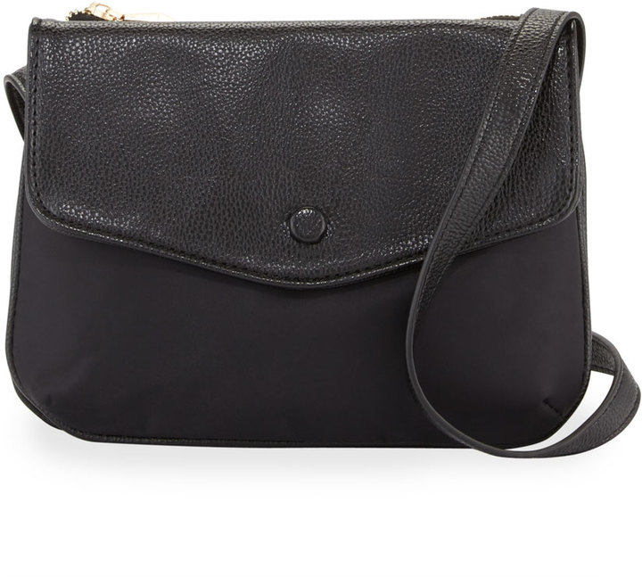 black nylon crossbody purse