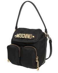 Moschino Logo Lettering Nylon Shoulder Bag