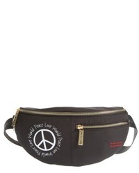 Peace Love World Nylon Belt Bag Black