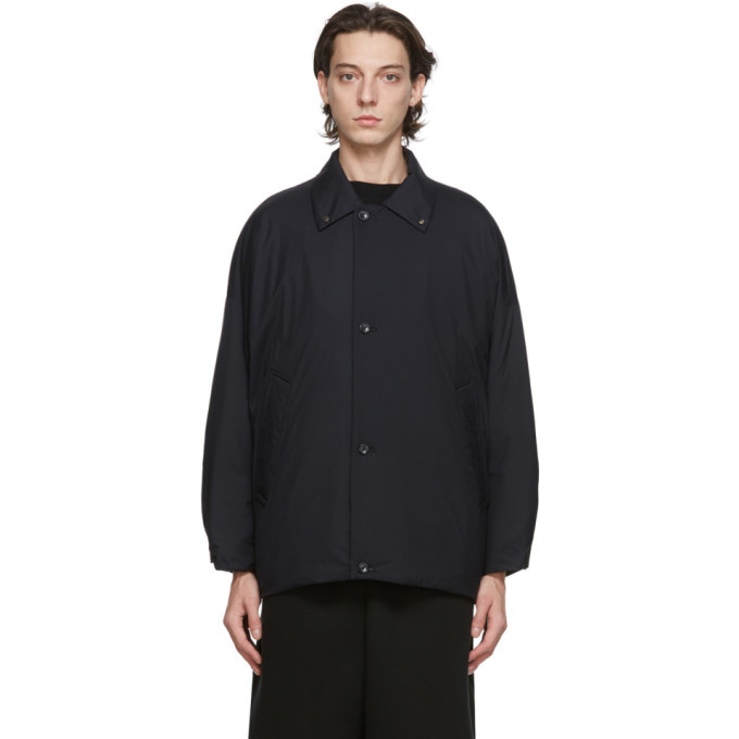 N. Hoolywood Black Balmacaan Jacket, $591 | SSENSE | Lookastic