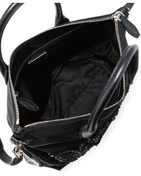 Prada Small Nylon Beaded Tote Bag Black