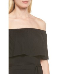 Loveappella Jersey Off The Shoulder Maxi Dress