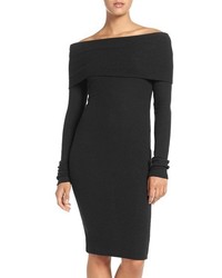 Nsr Off The Shoulder Body Con Sweater Dress