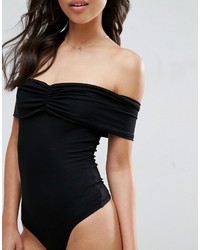 Asos Off Shoulder Body With Wrap Front