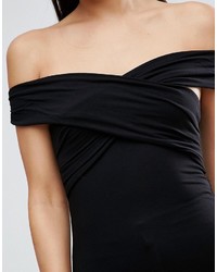 Asos Off Shoulder Top With Wrap Front