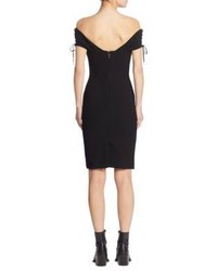 Moschino Off The Shoulder Lace Up Dress