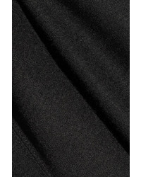 Helmut Lang Off The Shoulder Wool Blend Dress Black