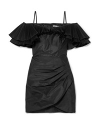 Alessandra Rich Ruffled Taffeta Mini Dress