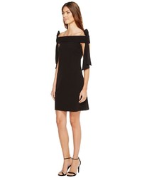 Donna Morgan Sleeveless Crepe Dress With Bow Details At Shoulder Dress