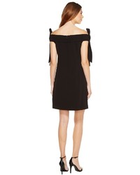 Donna Morgan Sleeveless Crepe Dress With Bow Details At Shoulder Dress