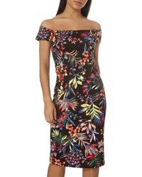 Dorothy Perkins Tropical Bardot Pencil Dress